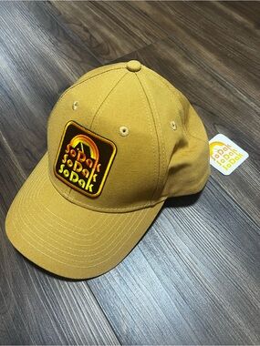 Retro SoDak by Oh Geez! Design Gold Patch Baseball Cap - NWT